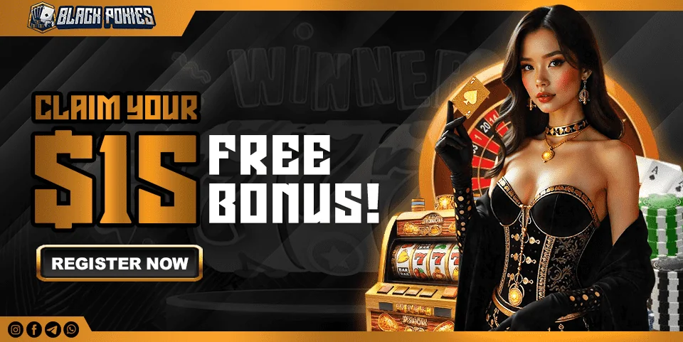 Blackpokies 15 Dollar Free Bonus on Registration